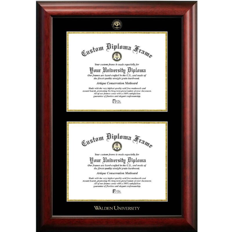 Diploma Frame Deals Walden University Double Degree Picture Frame | Wayfair